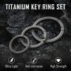 KeyUnity Titanium Side Print Keychain Minimalist Split Key Chain Quick
