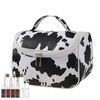 Makeup Organizer Bag - Cow Print Makeup Cosmetic Organizer Pouch