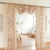 Elegant Beige Sheer Curtains, Light Filtering Voile Drapes, Rod Pocket