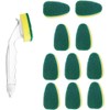 Dish Sponge with Handle 12Pcs/Set Scrub Cleaning Brush Heavy Duty