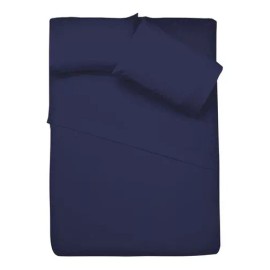 Tesso Juego De Sábanas Ultrasoft Microfibra Matrimonial Marino