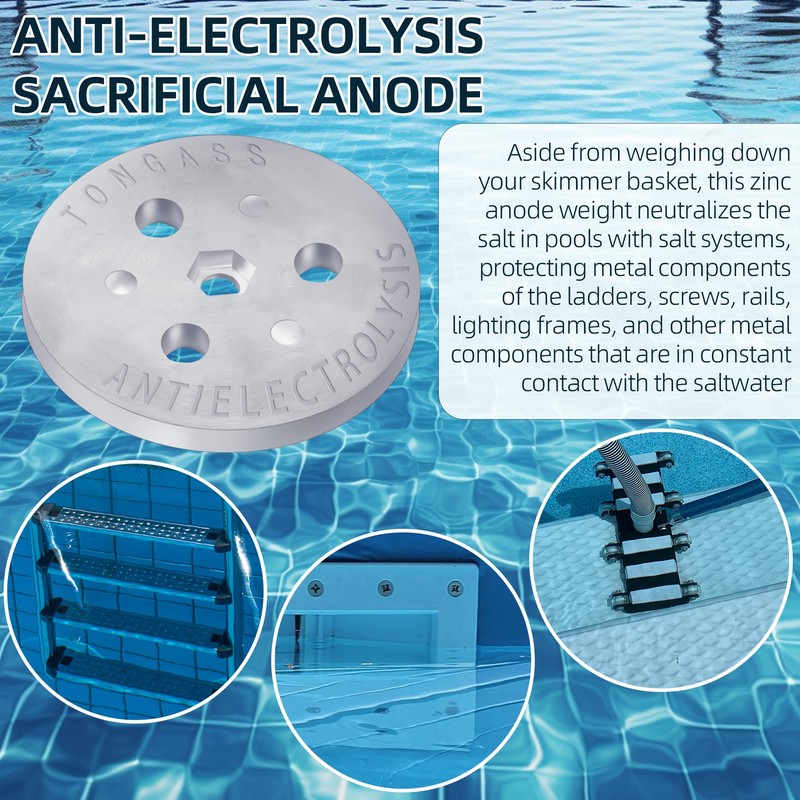 TonGass Zinc Anode Weight Anti-Electrolysis Sacrificial Anode, Galvanic Anodes for