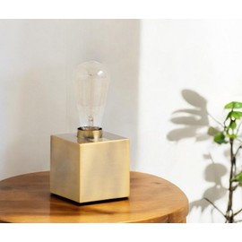 HomeRoots 5" Gold Lamp Base LED with Clear Shade