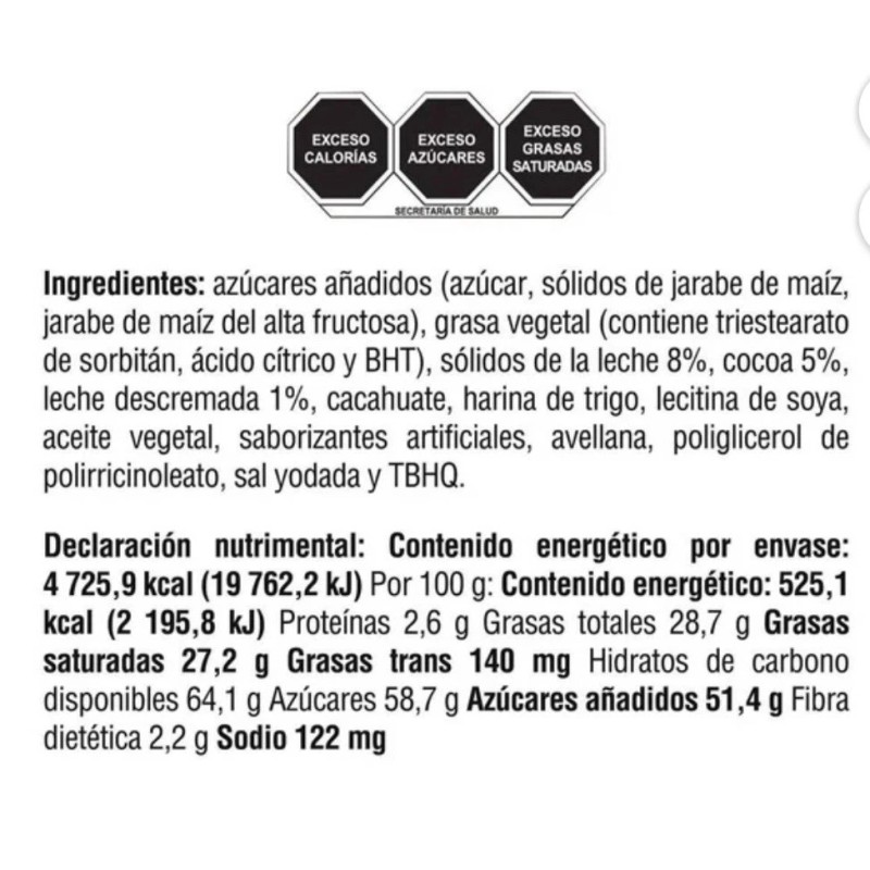 NUTRESA Cremino Avellana 50 Piece Bicolor Chocolate Hazelnut Cocoa Candy