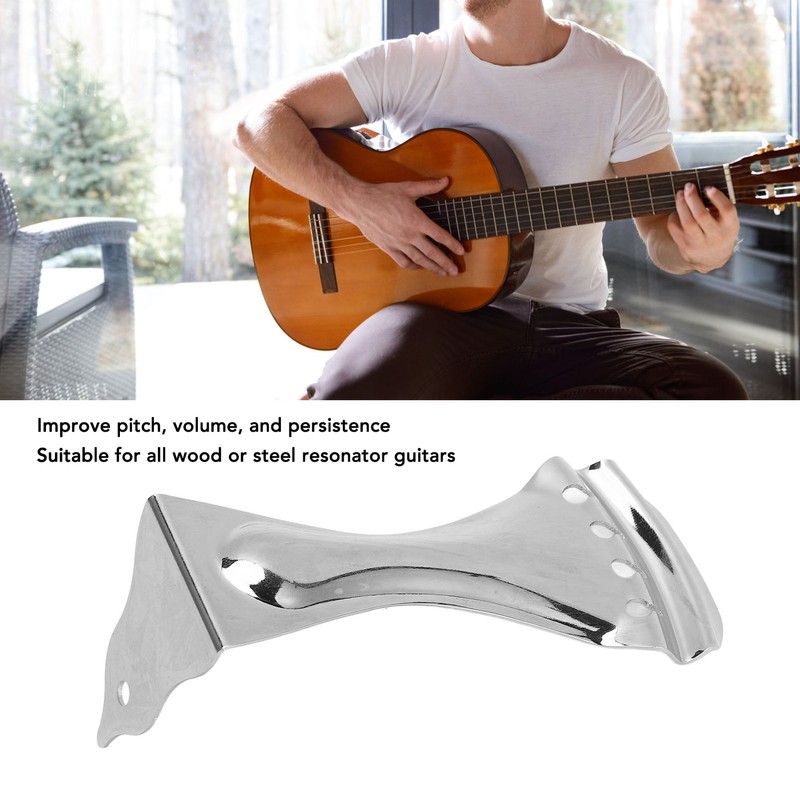 Guitar Bent Tailpiece Metal Zinc Alloy for 4 String Resonator