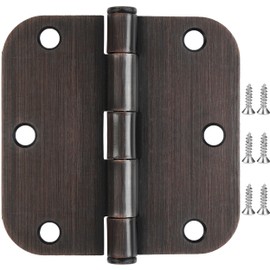 Utopia Home Pack of 3 Door Hinges 3.5 Inch Rounded, Interior Door Hinges with 5/8" Radius Edges, 3 ½ x 3 ½ inch Hardware Door Hinges for Both Interior and Exterior Doors (Bronze)