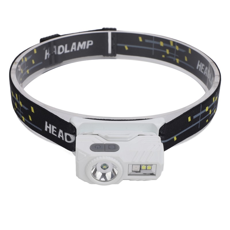Bright LED Rechargeable Headlight USB Charging Sensing Hiking Head Lamp