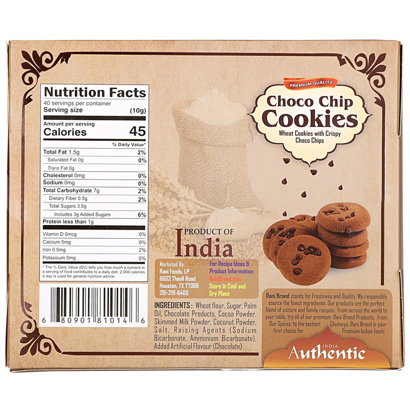Rani Choco Chip Cookies (Wheat Cookies with Crispy Choco Chips)