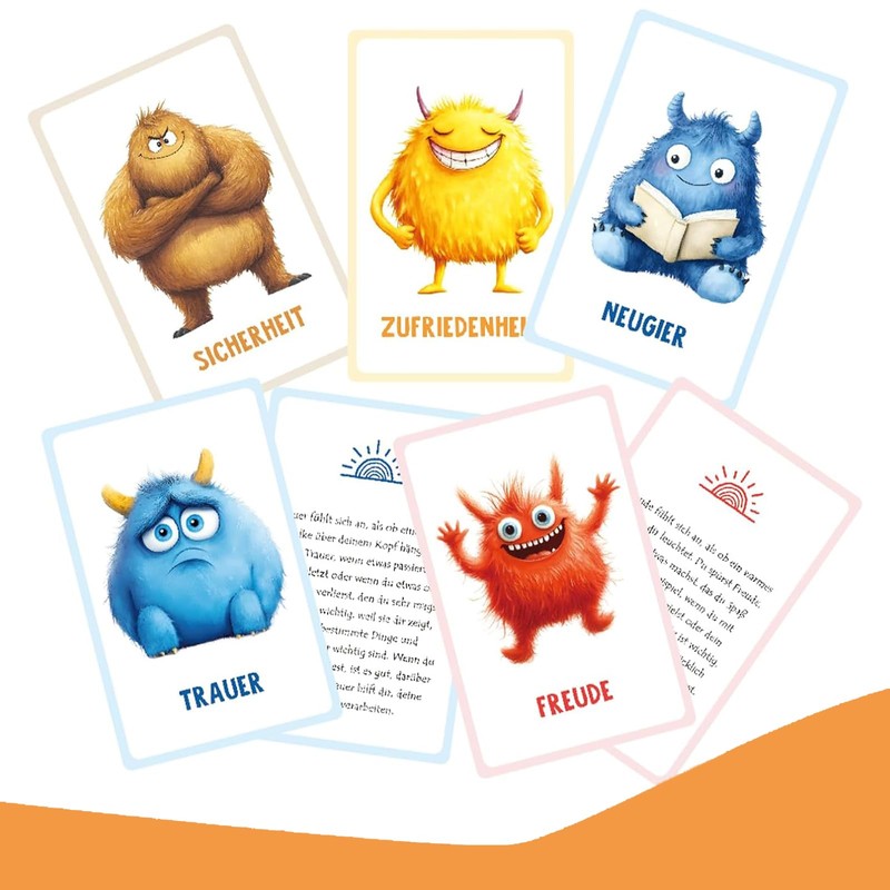 Children's Emotion Cards 32 Emotion Monster Set - Educationally Tested