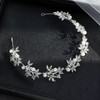 Bridal Jewellery with Crystal Beads, Bridal Hair Band, Silver, Bridal