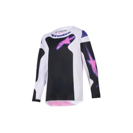 Alpinestars 2026 Youth Fluid Grid Jersey XL, Black/Light Gray/Purple