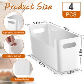 Reallnaive 4 Pcs Paper Plate Dispenser Space Saving Cabinet Organizer for 6-9.5 Inch Disposable Plates Small Kitchen Cabinets Rvs and Apartments