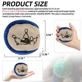 TonGass (3-Pack, Blue and Grey Microfiber Ultra Dry Bowling Grip Ball, Microfiber Bowling Grip Bags, Bowlings Powder Bag for Hands Use