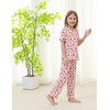 BambooBud Girls' Pajamas Kids Toddler 2 Piece Pjs Set Button