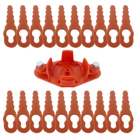 YTXXDEUS Bladed Trimmer Head and 20x Blades, Replace WA0010 WA0004 Spool Lines and WA6531 Cap, Fits for Worx Strimmer WG150, WG151, WG151.5, WG152, WG153 from