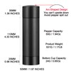 ARKNOAH Premium Pepper Grinder - Adjustable Coarseness with Aircraft-Grade Aluminum