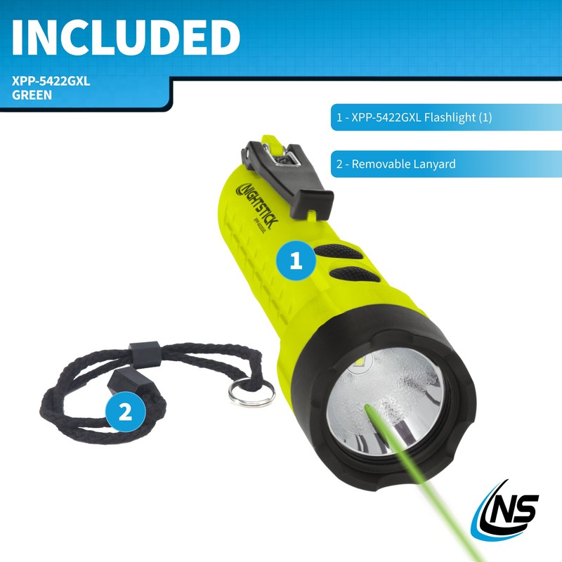 Nightstick XPP-5422GXL Intrinsically Safe Flashlight w/Green Laser - 3 AA