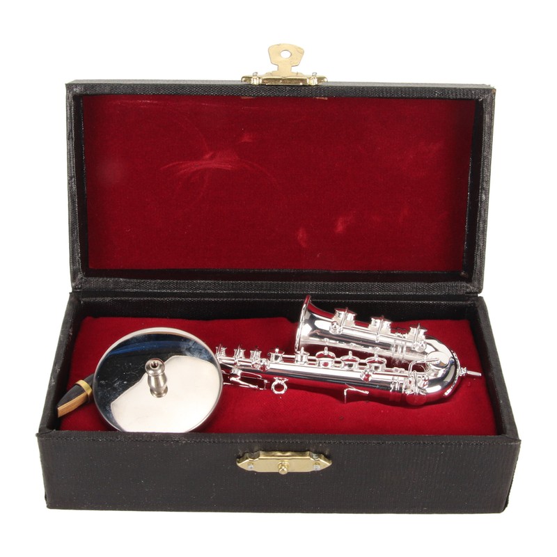 Miniature Saxophone with Stand and Case Mini Musical Instrument Miniature