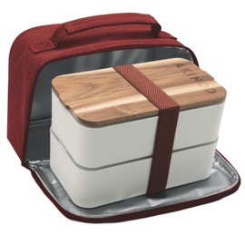 akinod Bento+Lunch Bag White/Terracotta
