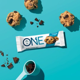 ONE Protein Bars, Chocolate Chip Cookie Dough, Gluten-Free Protein Bar with 20g Protein and only 1g Sugar, Snacking for High Protein Diets, 2.12 Ounce (4 Pack)