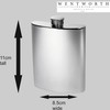 Wentworth Pewter - 6oz Pewter Kidney Hip Flask - FREE