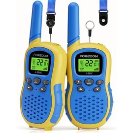 FOREDOM J388C Kids Walkie Talkies 2 Pack/3 Pack, Walkie Talkie Toys for Boys Girls with Flashlight - Color: Blue, Pack: 2 Pack