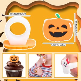 30pcs Halloween Cupcake Toppers Ghost Cupcakes Toppers Picks for Kids Baby Shower Halloweens Theme Party Decorations Supplies(Halloween)