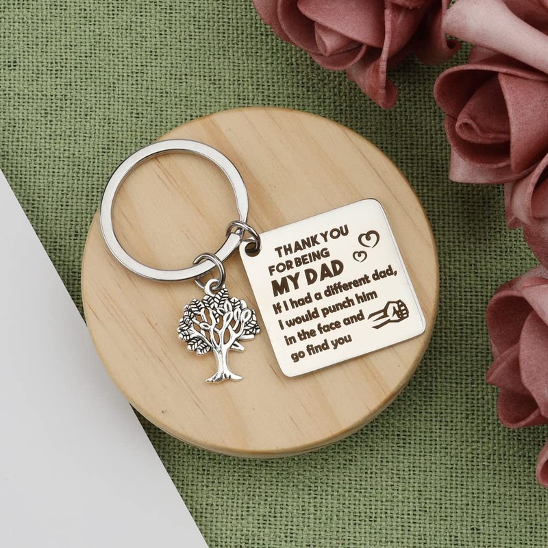 Hoosmoon Funny Dad Gifts From Daughter Son - Keyring for