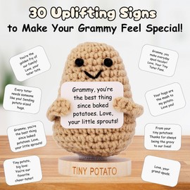 Got you a little something Grammy Gifts for Grandma - Cute Crochet Potato with 30 Positive Cards - Best Grammy Ever Ideas, Unique Birthday Gifts for Grandma from Grandkids for Grammy