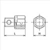 Koken 3/8 "SQ Concave to 1/2" SQ Convex Drive Hex