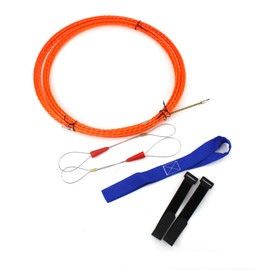 Amonk Fish Tape Wire Puller Kit 32.8FT/10M Cable Puller Kit Fastener Tool PET Electrical Wire Threader 4.5mm Through Wall Wire Guide Device with Storage Handle and Straps