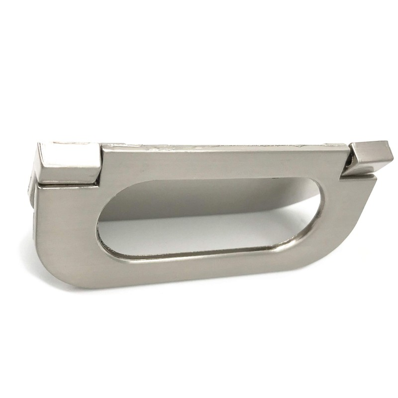 XMHF Recessed Type Furniture Wardrobe Drawer Pull Handle Silver Flat