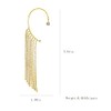 Sparkling Crystal Tassel Earrings Long Tassel Ear Cuffs Dangle Chain