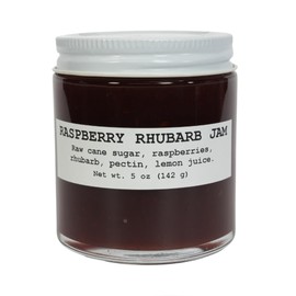 Raspberry Rhubarb Jam, 5 oz - Craft, Gourmet, Unusual Jams & Jellies Made in West Virginia, USA