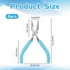 Qulkws Mini Needle Nose Pliers Set, 2Pcs Needle Nosepliers for