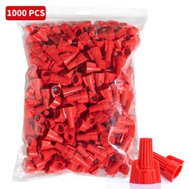1000 Pcs Red Winged Wire Connectors, Electrical Wire Caps for AWG 18-8 with Insulating Insert, Easy Twist-on Screw Terminals, Wire Terminal Connectors Kit