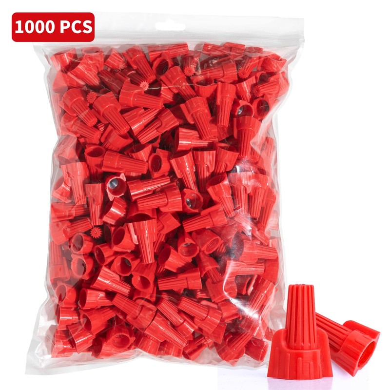 1000 Pcs Red Winged Wire Connectors, Electrical Wire Caps for
