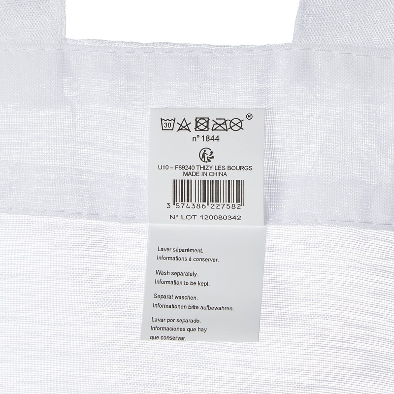 Douceur d'Intérieur Lissea 162231 Eyelet Curtain, Polyester Voile, 240 x