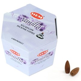 LTG Backflow Incense HEM Incense Indian Incense Asian Goods NEK White Sage Musk Jasmine Lotus Coconut Vanilla 7986686 (Vanilla)