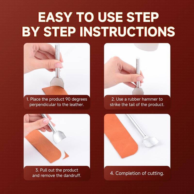 Leather Craft Tools - Juego de perforadoras de cuarto círculo