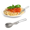 Ti Folding Spork Lightweight Outdoor Dinner Spork Flatware for Travel