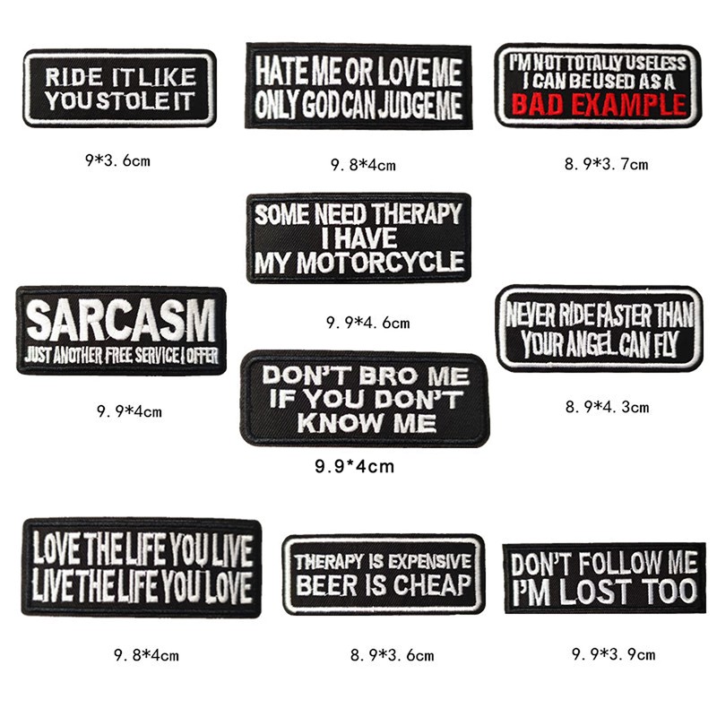 CDzyzh Iron On Patches,Funny Phrases Iron on Word Patches for