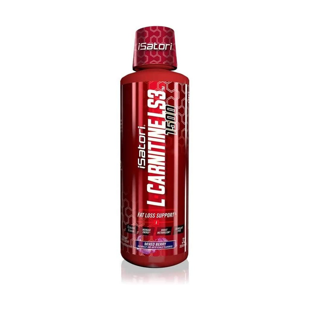 iSatori L-Carnitine LS3 Concentrated Liquid Fat Burner and Metabolism Activator - Fat Loss for Health and Fitness - Keto Friendly Weight Loss - Stimulant Free - Mixed Berry 1500mg (32 Servings)