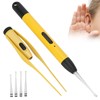 Rechargeable LED Luminous Earpick Ear Tweezers Portable Earwax Removal Cleaning