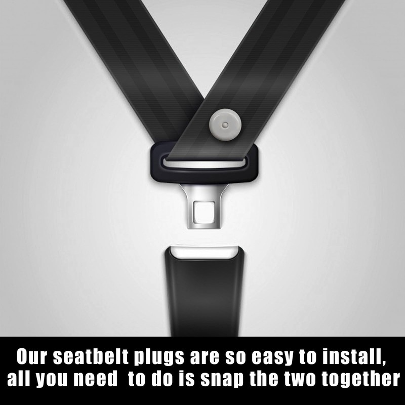 Sylvil 10 Sets Seat Belt Button Stop, Plastic Seat Belt