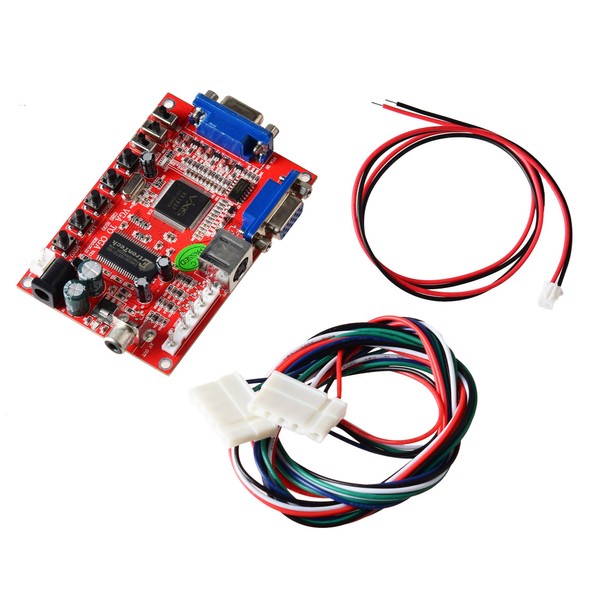 Mcbazel Arcade Game VGA to CGA RGBS/CVBS/S-Video Converter Board with