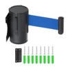 sourcing map Fixed Wall Mount Retractable Belt Barrier, 16.4 ft