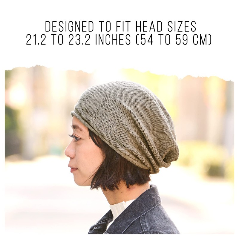 CHARM Men Slouchy Silk Beanie Hat - Women Slouch Chemo