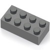 Feleph Dark Bluish Gray 2x4 Bricks 320 Pieces Grey Classic