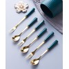 White Coffee Spoons Set with Holder